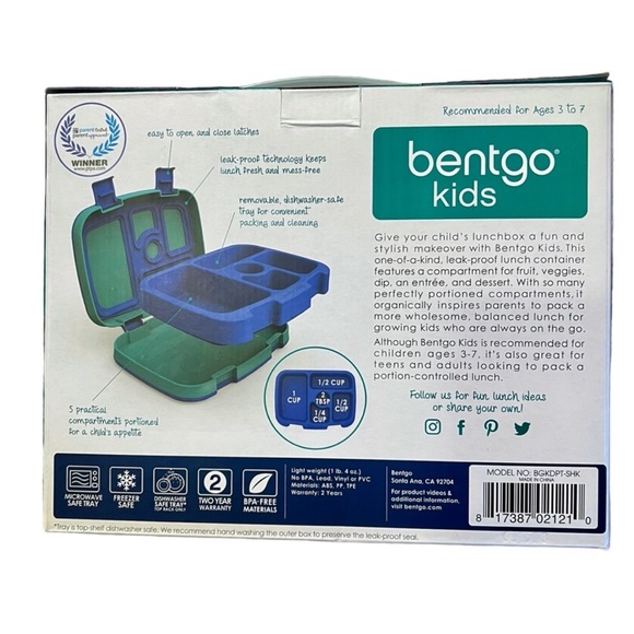 NIB Kid’s Shark Bentgo Lunchbox - Picture 4 of 11
